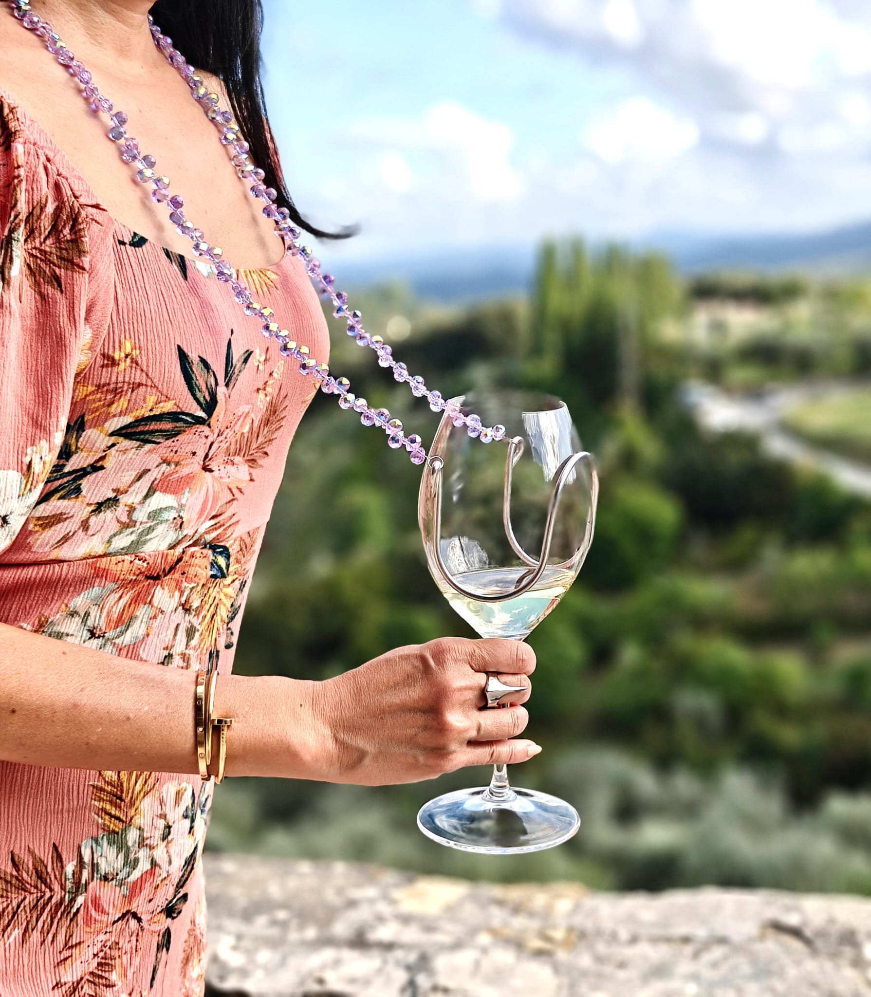Crystal Vine Glass Necklace