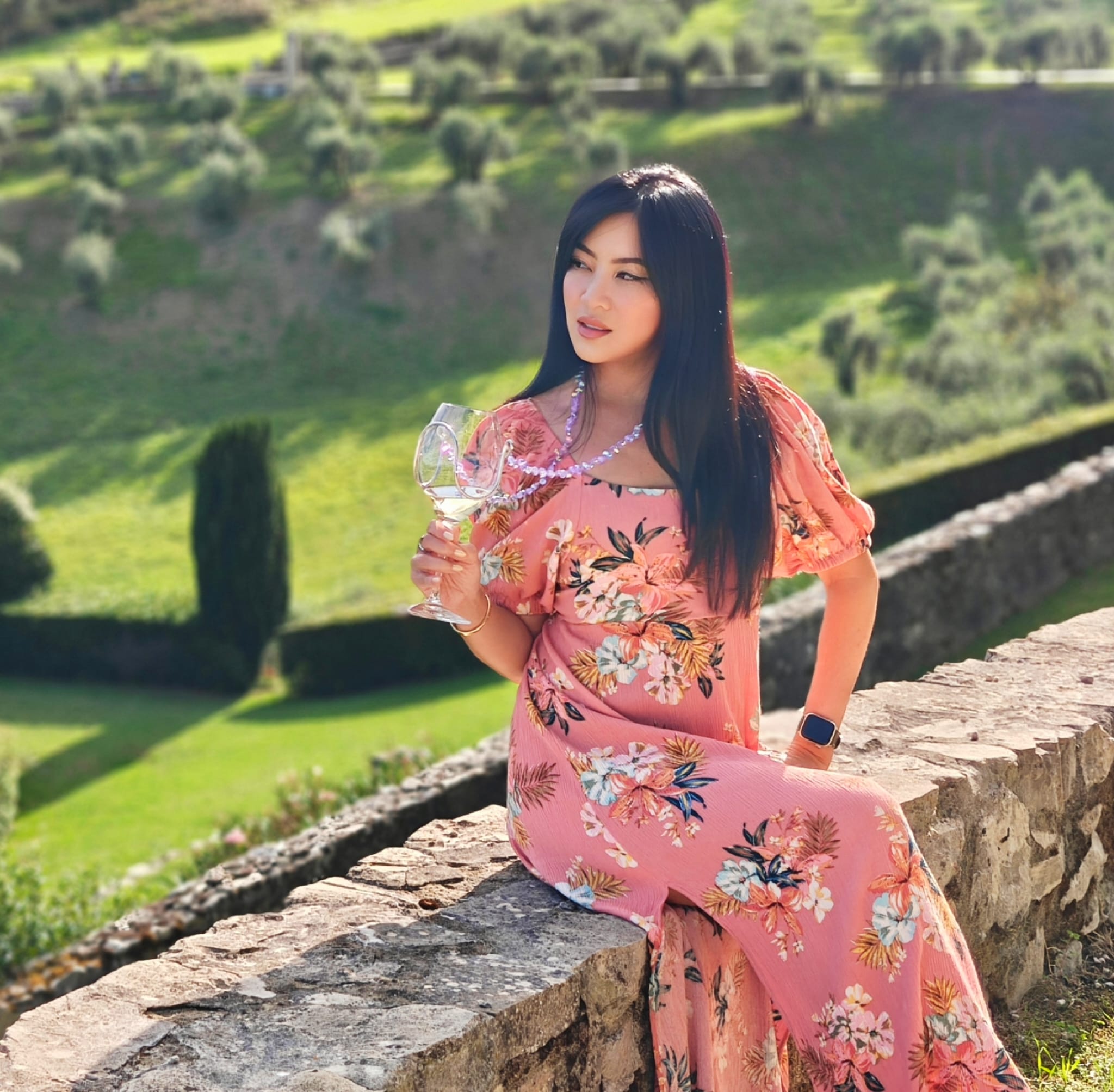 Crystal Vine Glass Necklace