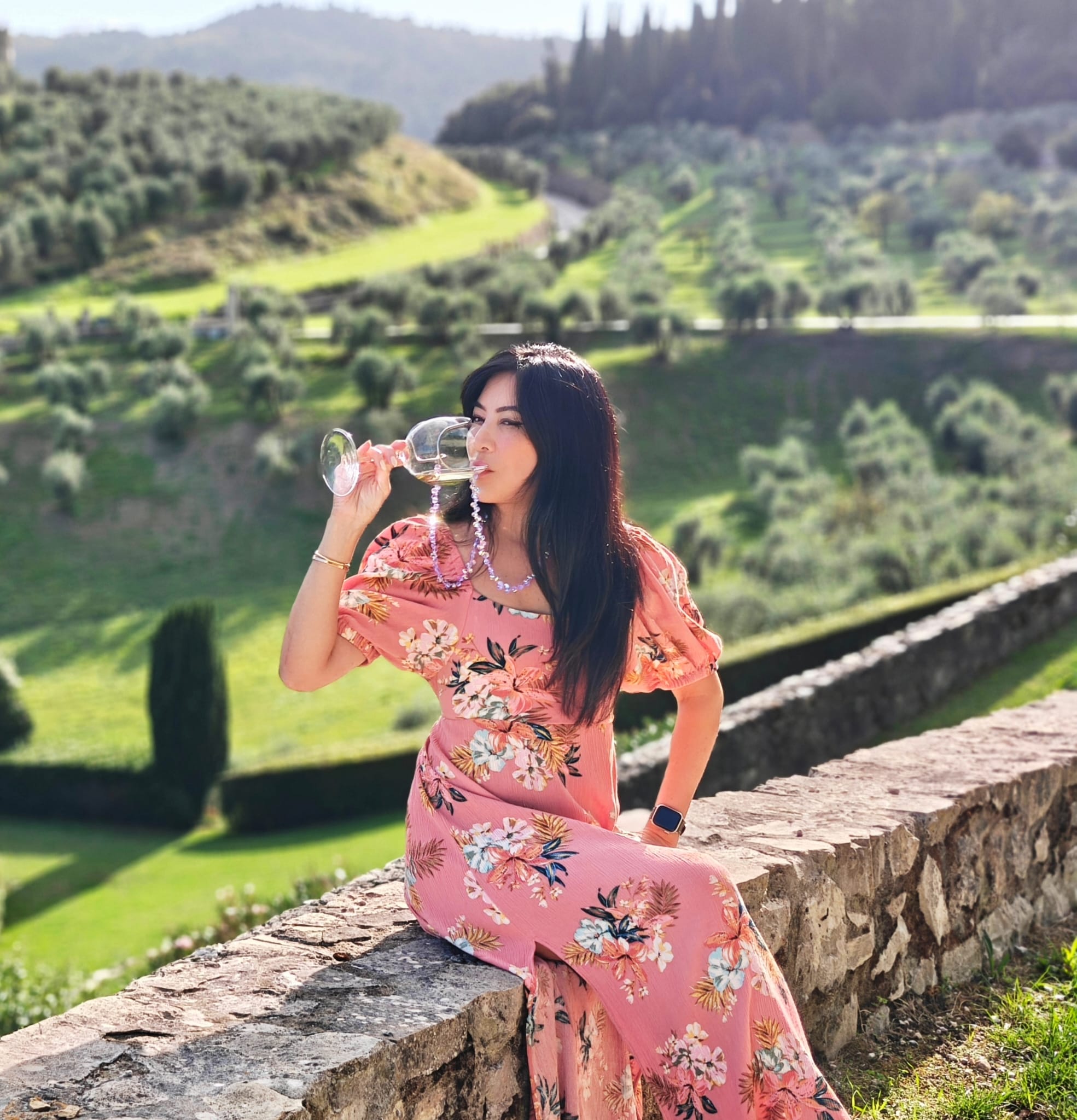 Crystal Vine Glass Necklace
