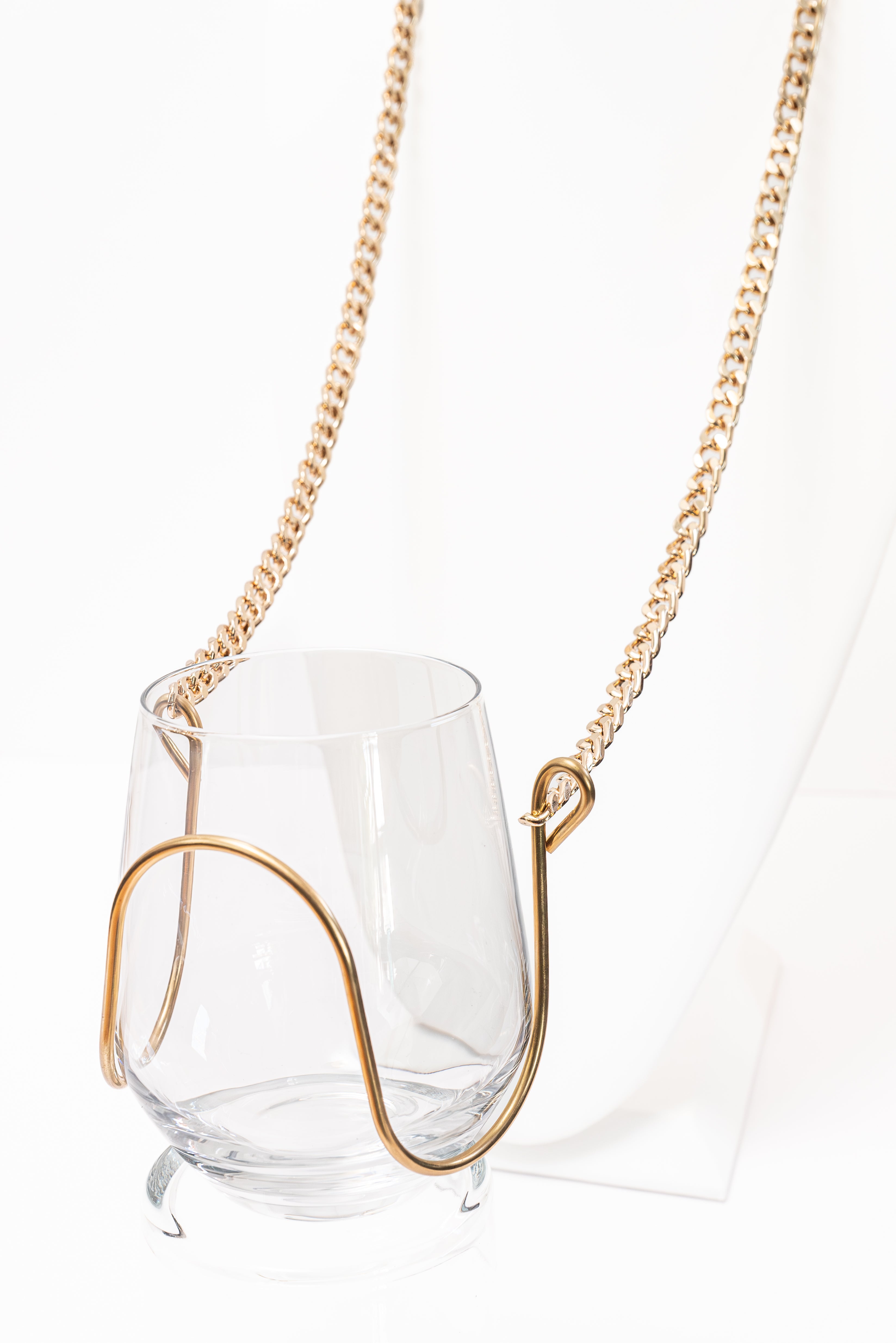 Chain - Gold Color - Wine Glass Necklace