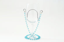Sapphire Crystal Bead Wine Glass Necklace - Corking Creations