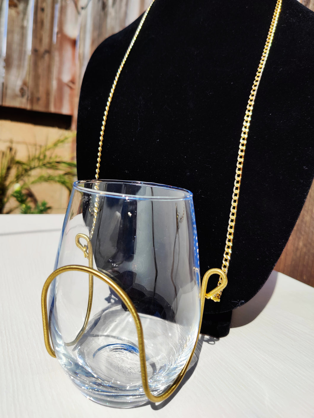 Chain - Gold Color - Wine Glass Necklace
