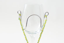 Braided Suede - Green, Blue and Yellow | Wine Glass Necklace