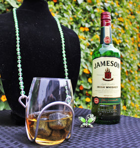 Emerald Crystal Bead Wine Necklace - Corking Creations