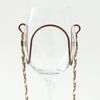 Braided Suede - Beige & White | Wine Glass Necklace 